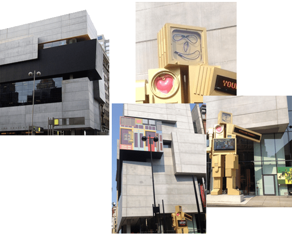 The Contemporary Arts Center in Cincinnati (original building on left; with art installation on right) Photos: A. Sussman