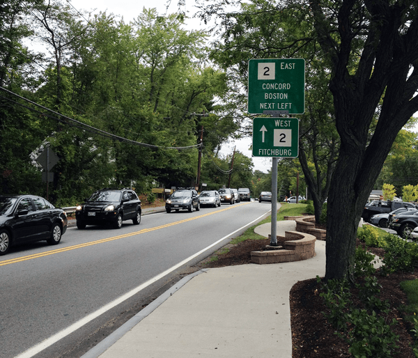 Empty Acton Sidewalk 